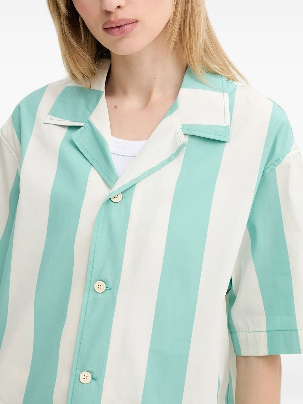 striped-pattern short-sleeve shirt - 3