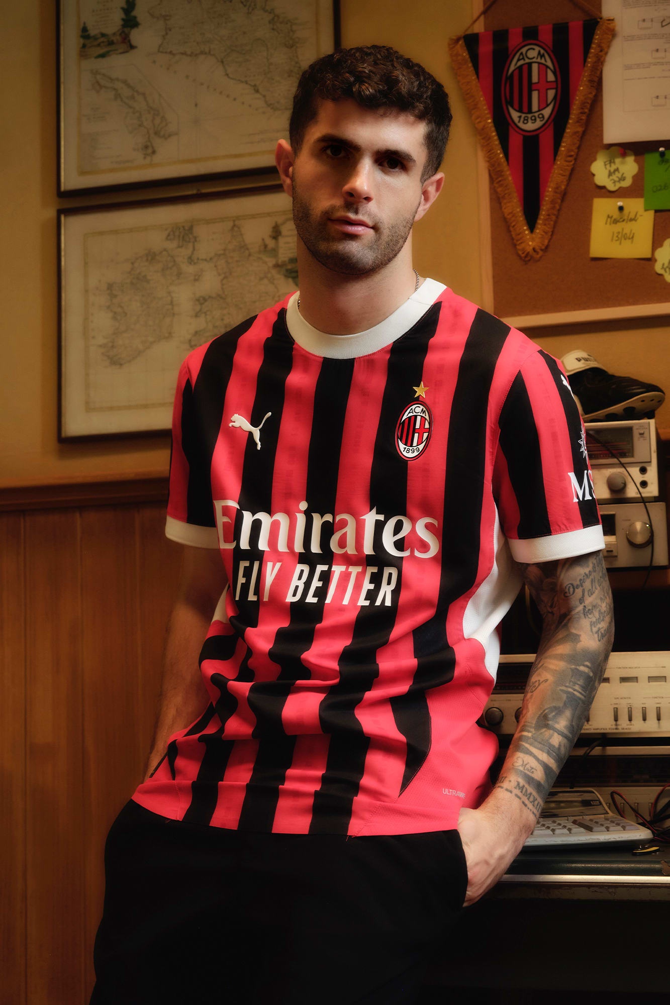 AC Milan 24/25 Men's Authentic Home Soccer Jersey - 7