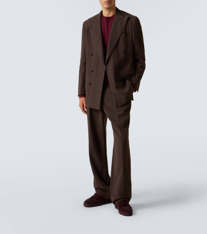 Christian Louboutin Louis Junior Spikes suede sneakers outlook