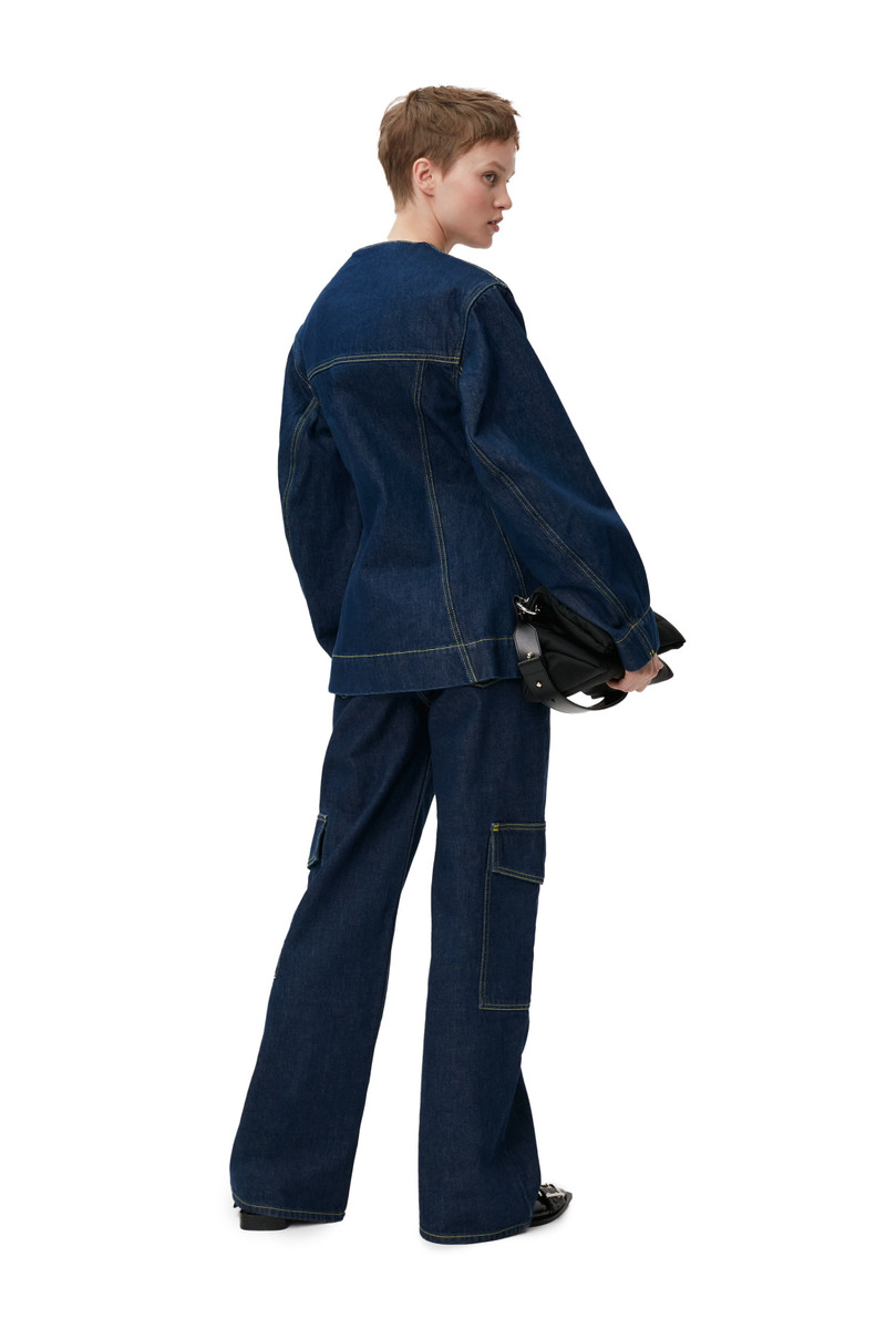 RINSE DENIM FITTED BLAZER 5