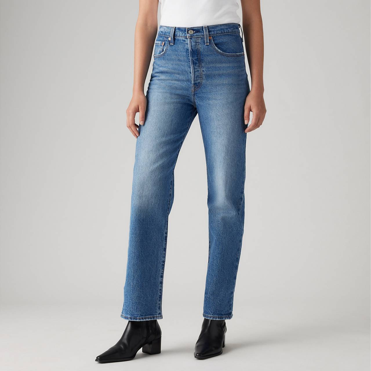 RIBCAGE STRAIGHT ANKLE WOMEN'S JEANS - 4