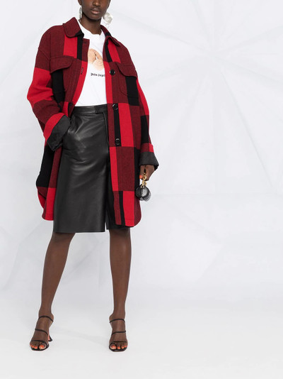 Moschino check shirt coat outlook