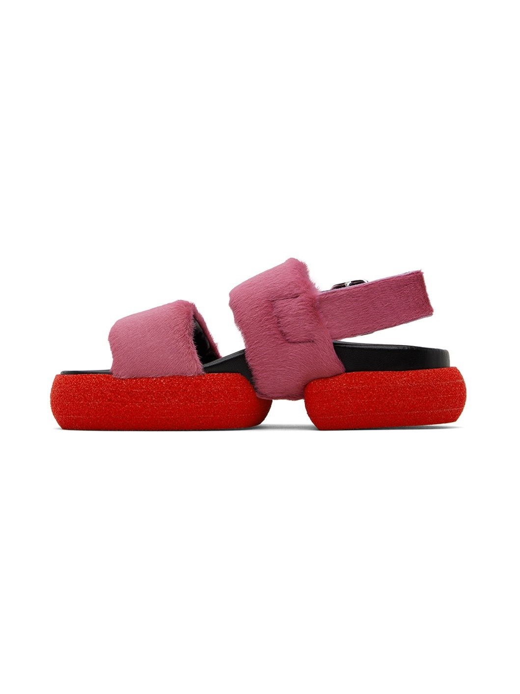 Pink Pony Hair Sandals - 3