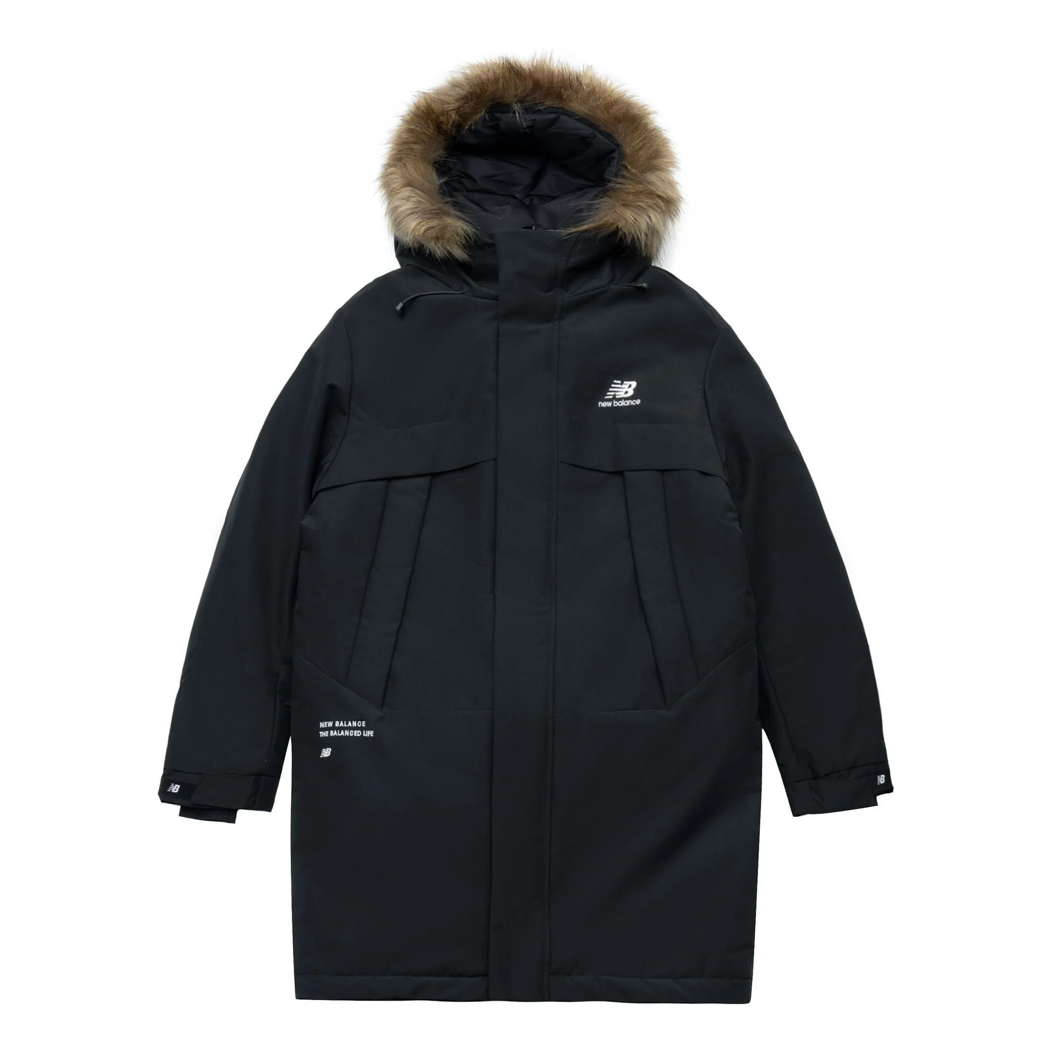 New Balance Long Puff Down Jacket 'Black' 5PC44303-BK - 1