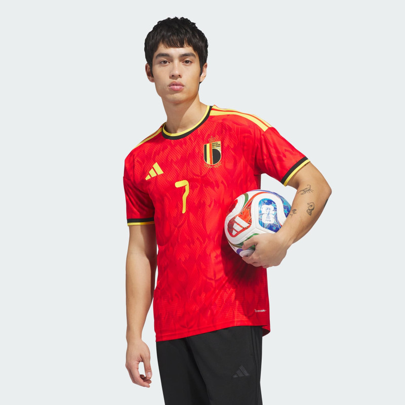 Belgium 26 Home De Bruyne Authentic Jersey 4