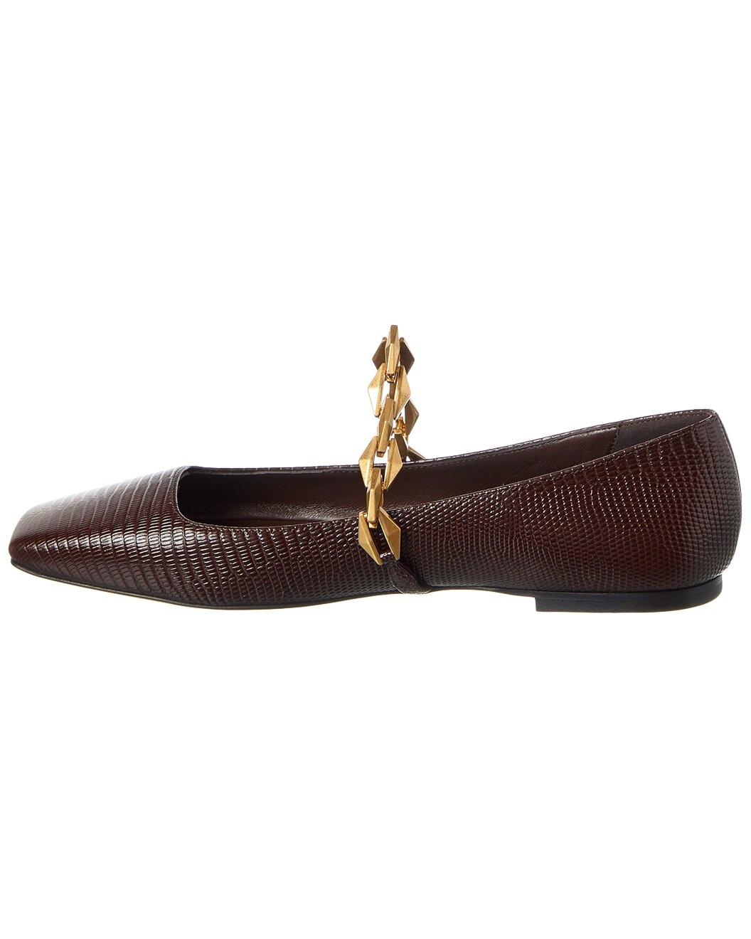 Jimmy Choo Diamond Tilda Lizard-Embossed Leather Flat - 2