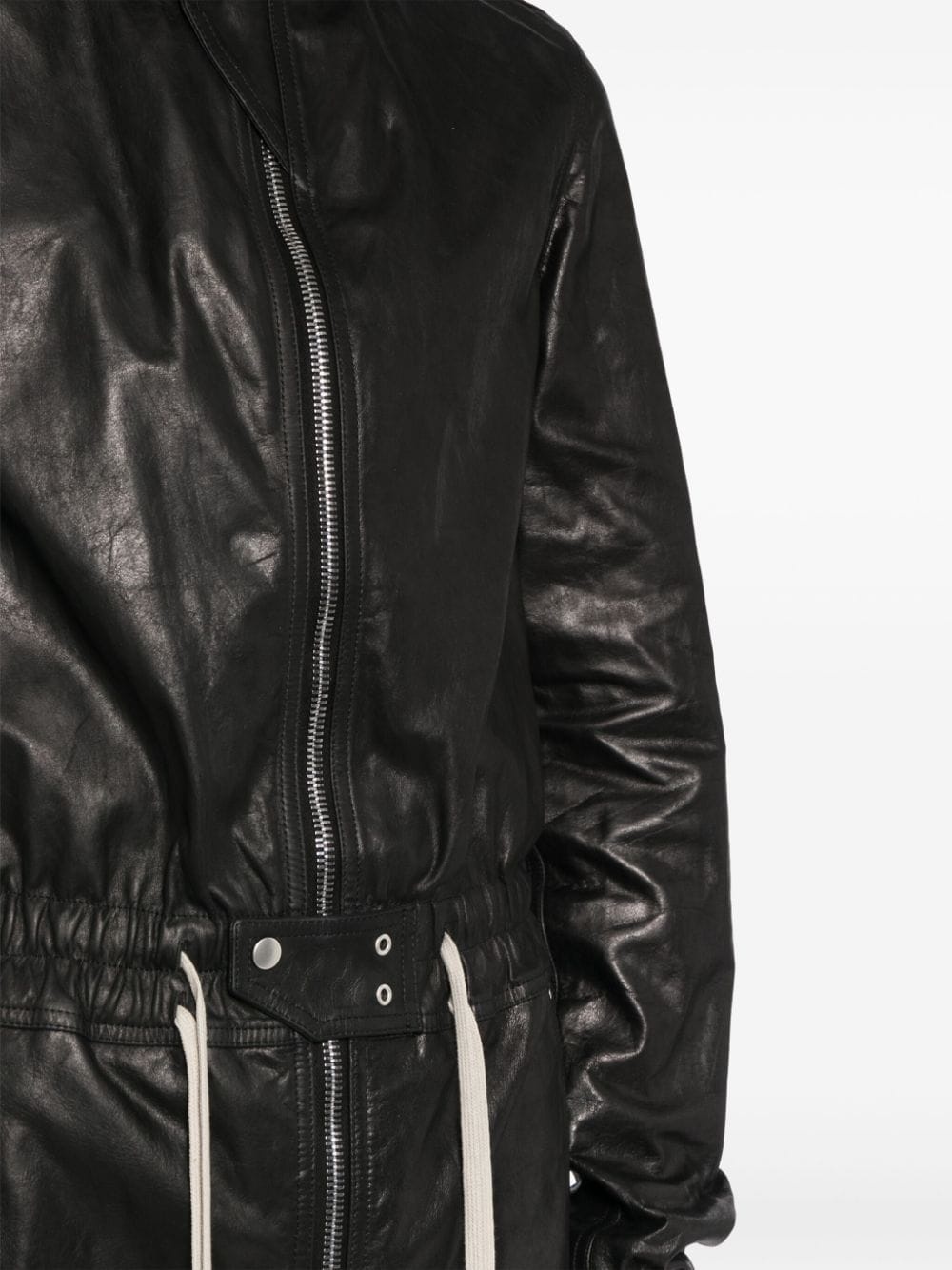 tapered-leg leather jumpsuit - 5
