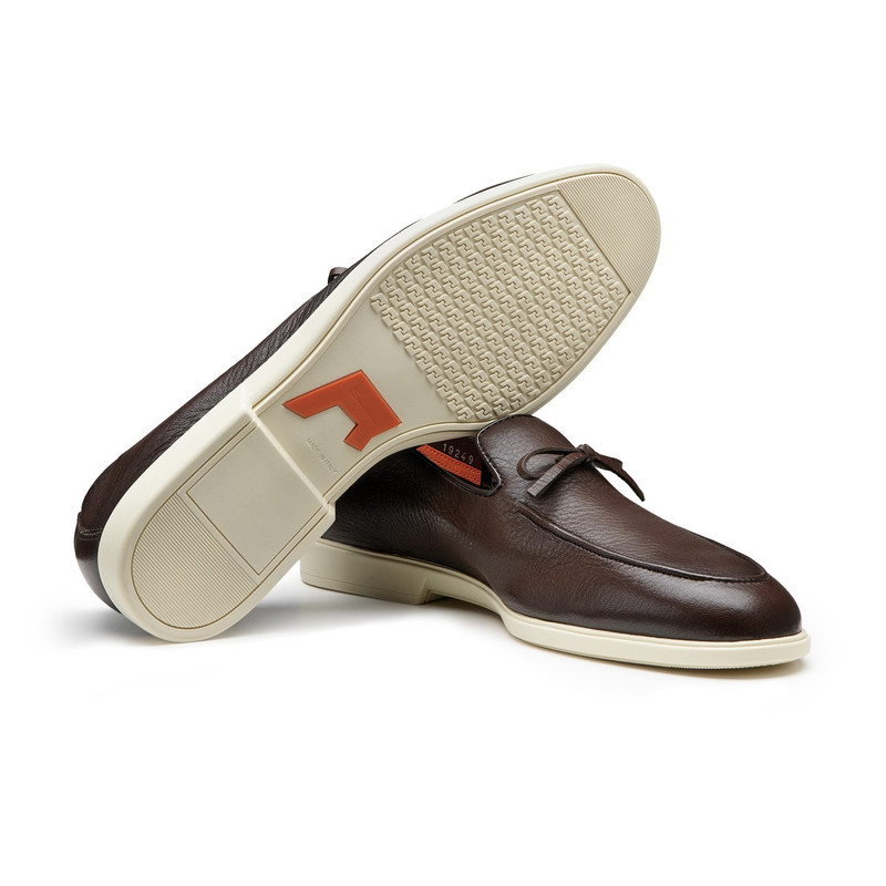 Men's dark brown leather loafer 3