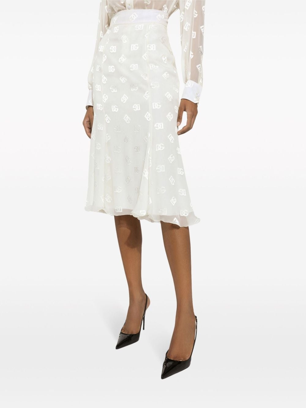 DG logo godet skirt - 5