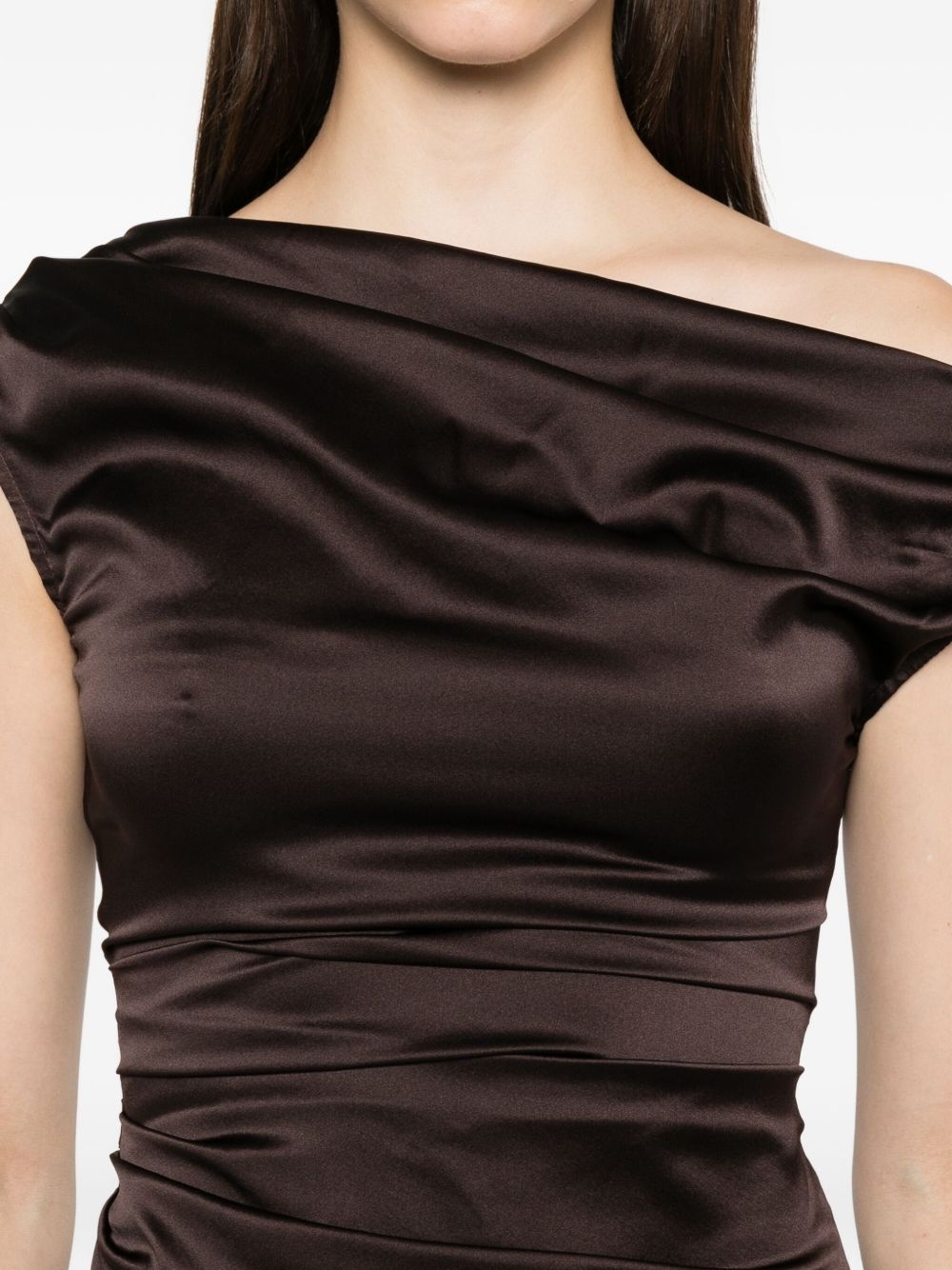 cowl-neck draped dress - 5