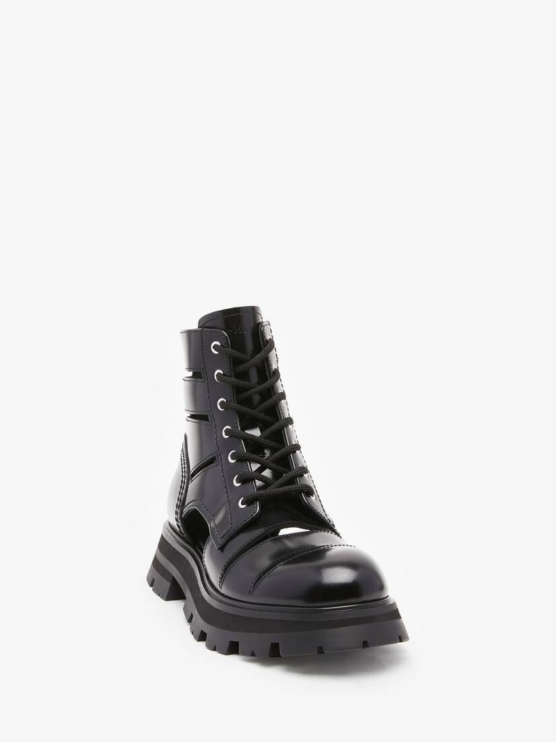 Alexander McQueen Women's Wander Lace Up Boot in Black outlook