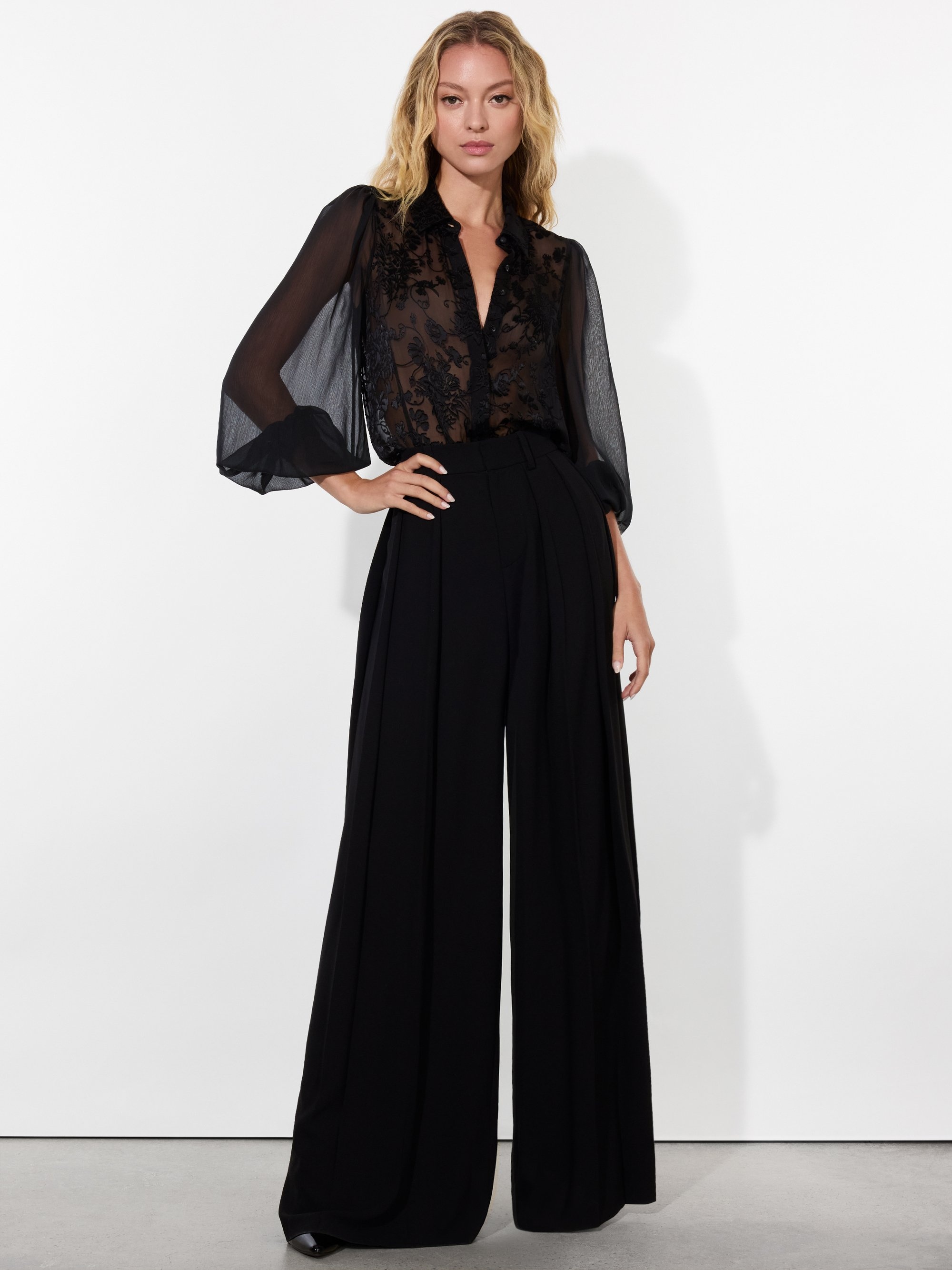 ROANNE BLOUSON SLEEVE BUTTON DOWN - 3
