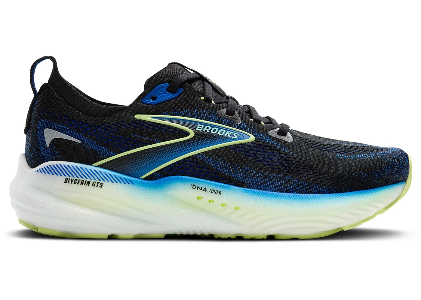 Brooks Glycerin GTS 22 Black Cobalt Neo Yellow - 1