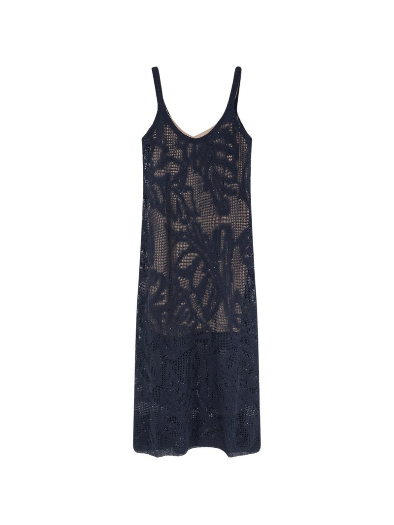 leaf-patterned maxi dress 1
