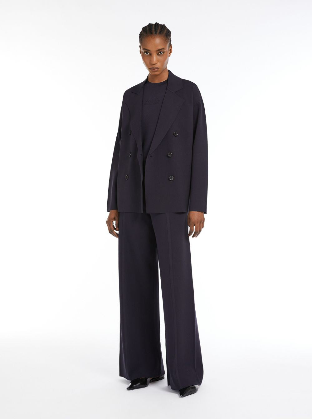Max Mara Women 'Assiro' Blue Pants With Wide Leg In Viscose Blend Woman - 4