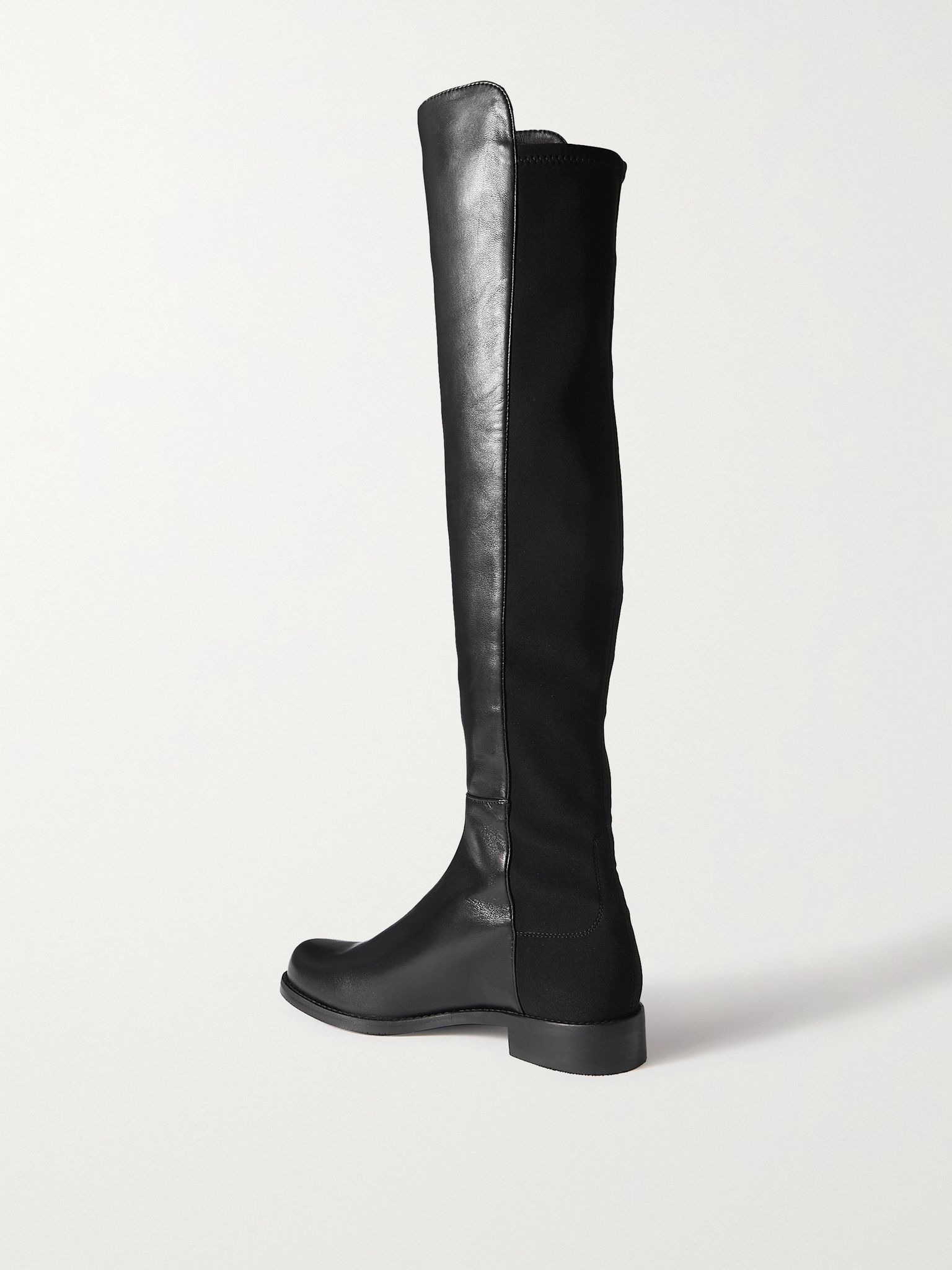 5050 Lift leather and stretch over-the-knee boots Black - 3
