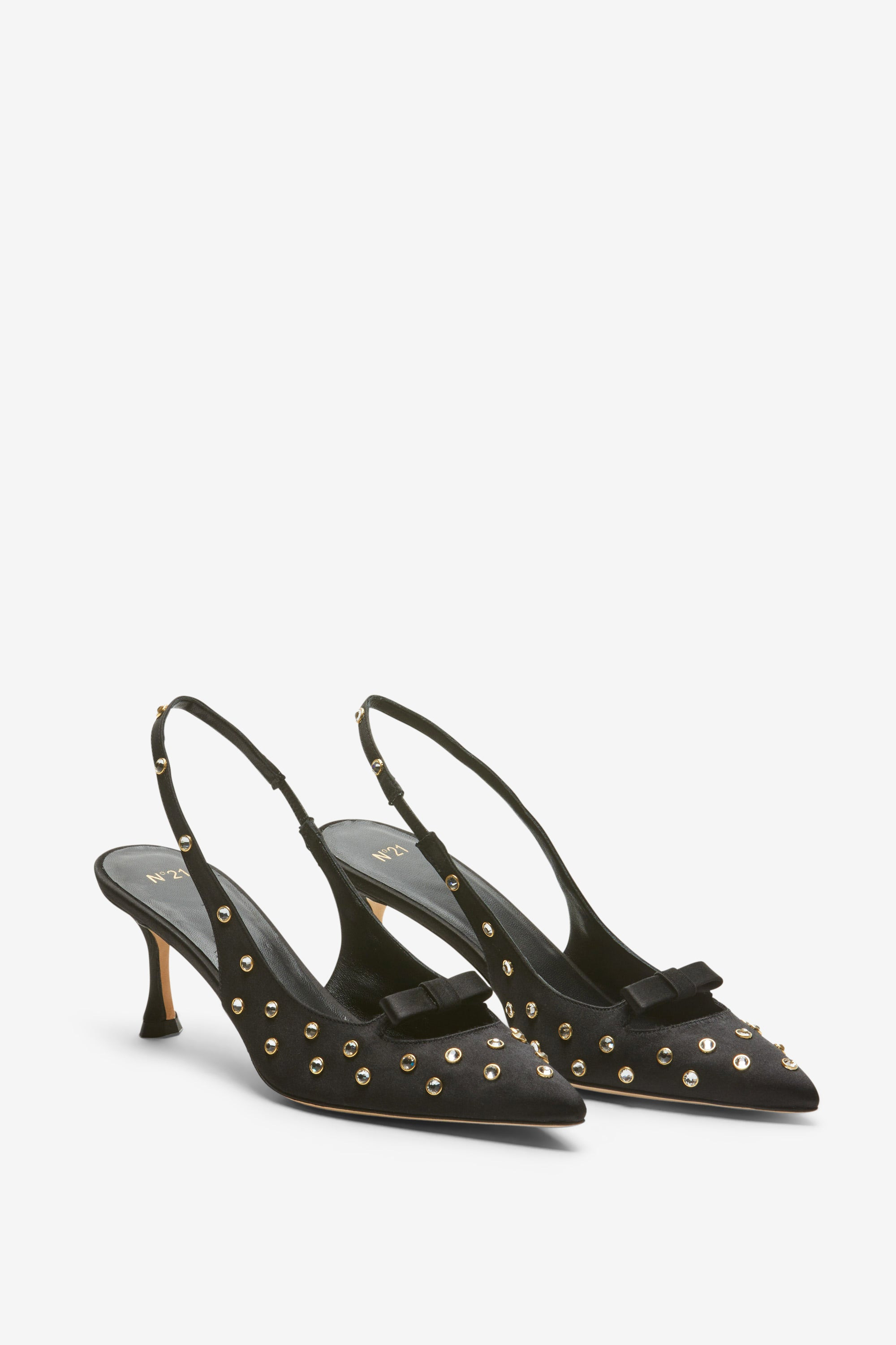 CRYSTAL-EMBELLISHED SLINGBACK PUMPS - 2