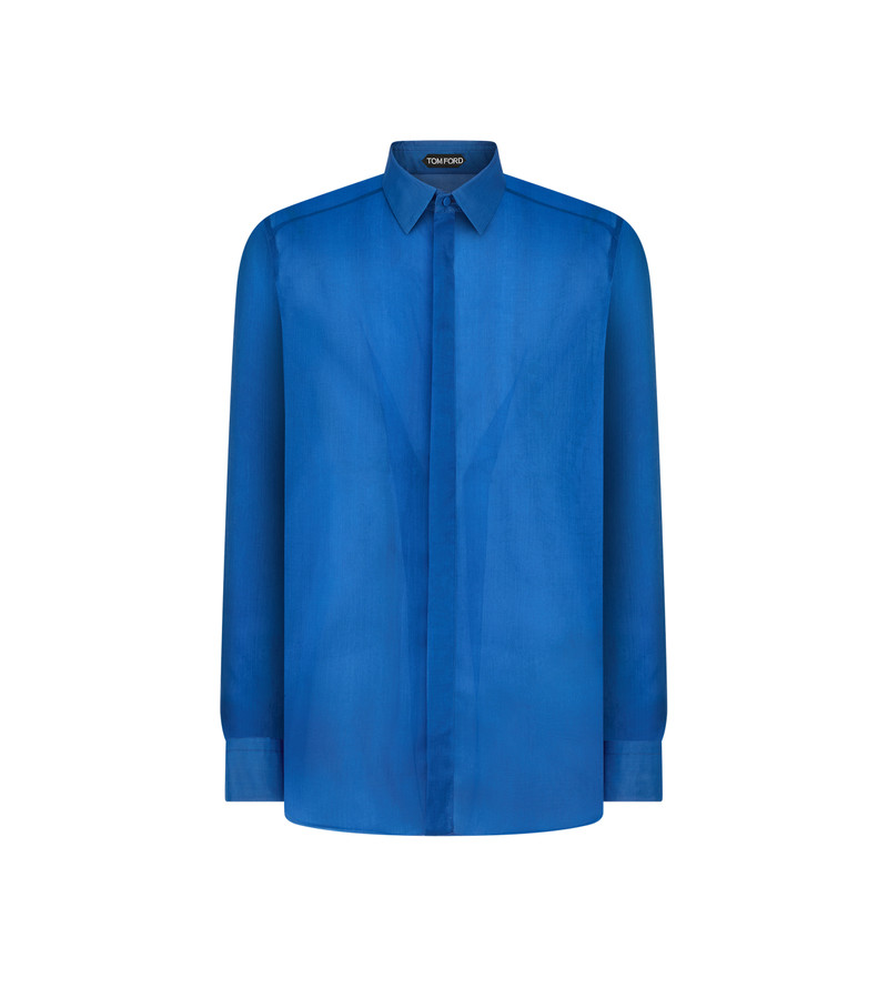 WASHED CHIFFON FLUID FIT SHIRT 1
