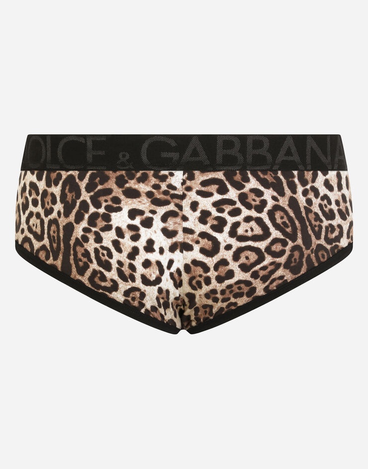 Two-way stretch cotton Brando briefs with leopard print - 3