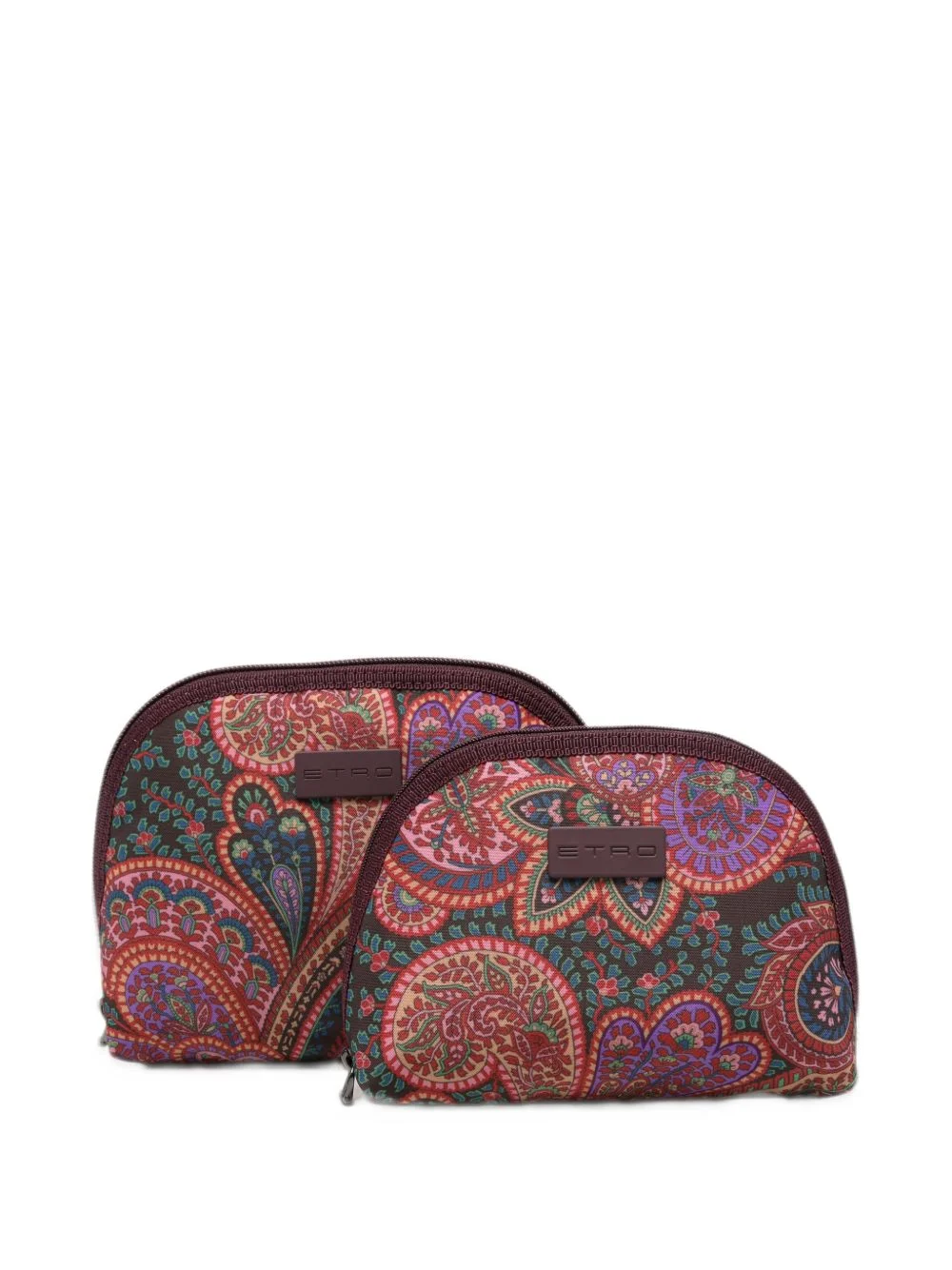 Paisley logo-plaque wash bags - 1