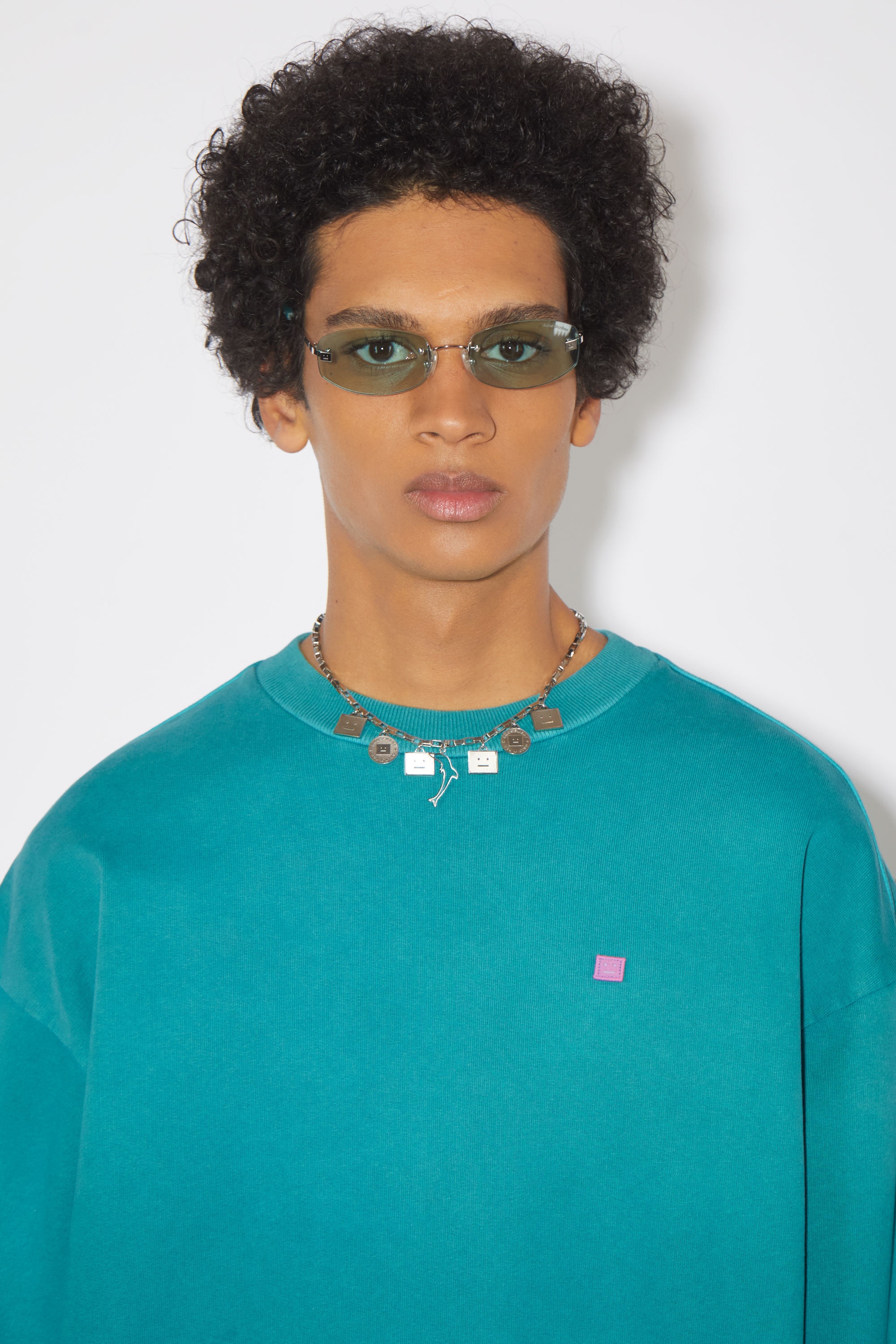 Crew neck sweater - Relaxed fit - Sea green - 5