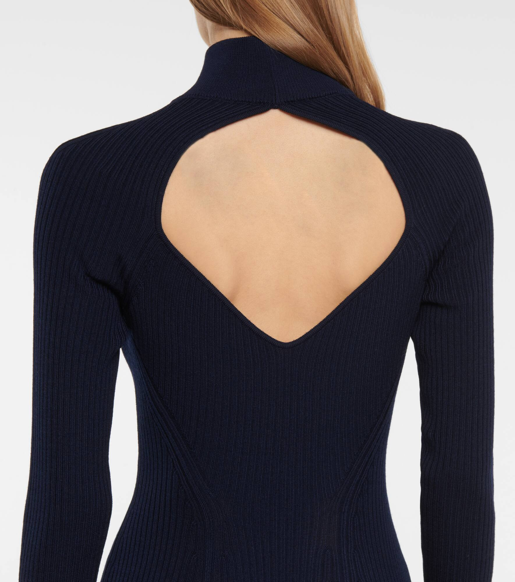 Ribbed-knit wool-blend midi dress - 5