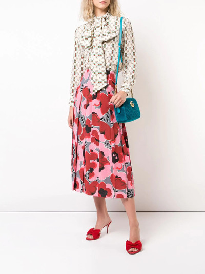 GUCCI Poppies silk skirt outlook