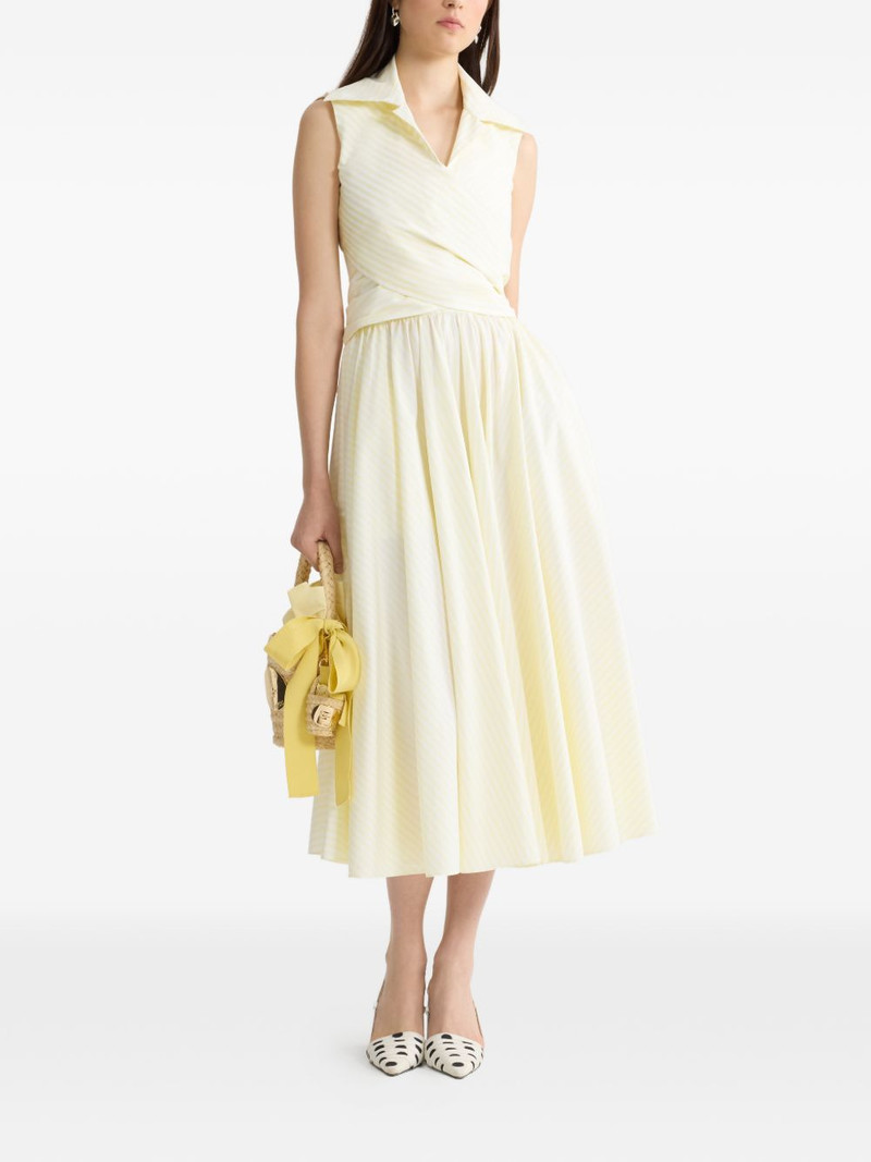 PATOU draped striped midi dress outlook