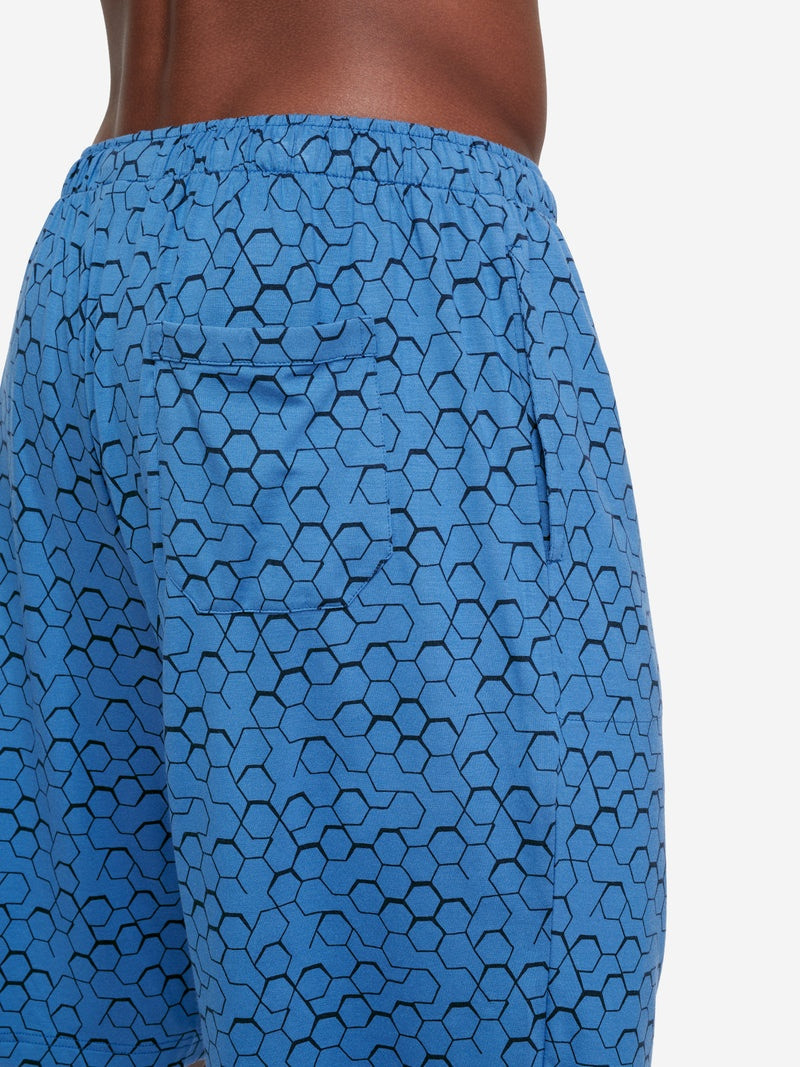 Men's Lounge Shorts London 6 Micro Modal Stretch Blue 7