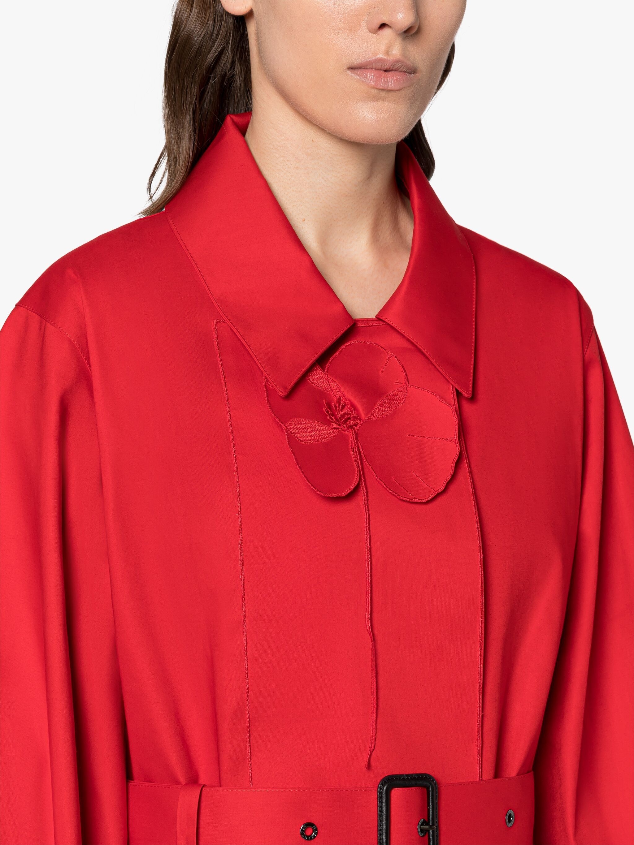 CECILIE BAHNSEN HELEN POPPY BONDED COTTON COAT - 5