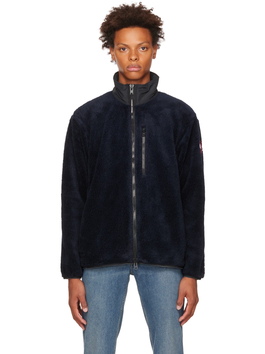 Canada Goose Navy Kelowna Sweatshirt | ssense | REVERSIBLE