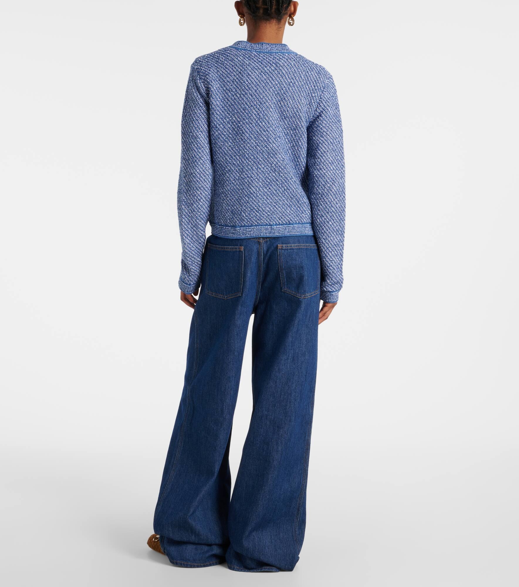 Double G cotton-blend cardigan - 3