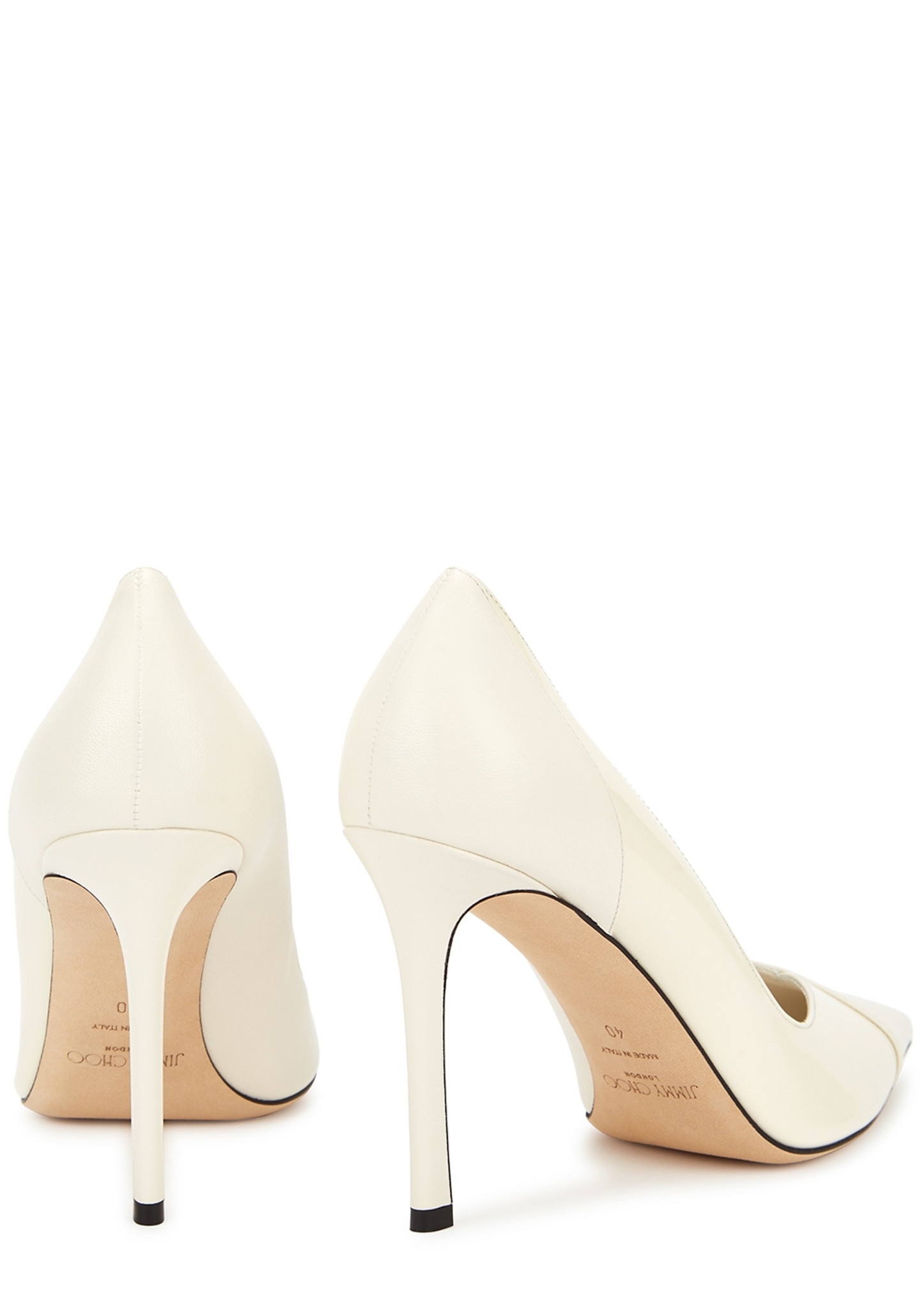 Cass 95 off-white leather pumps - 3