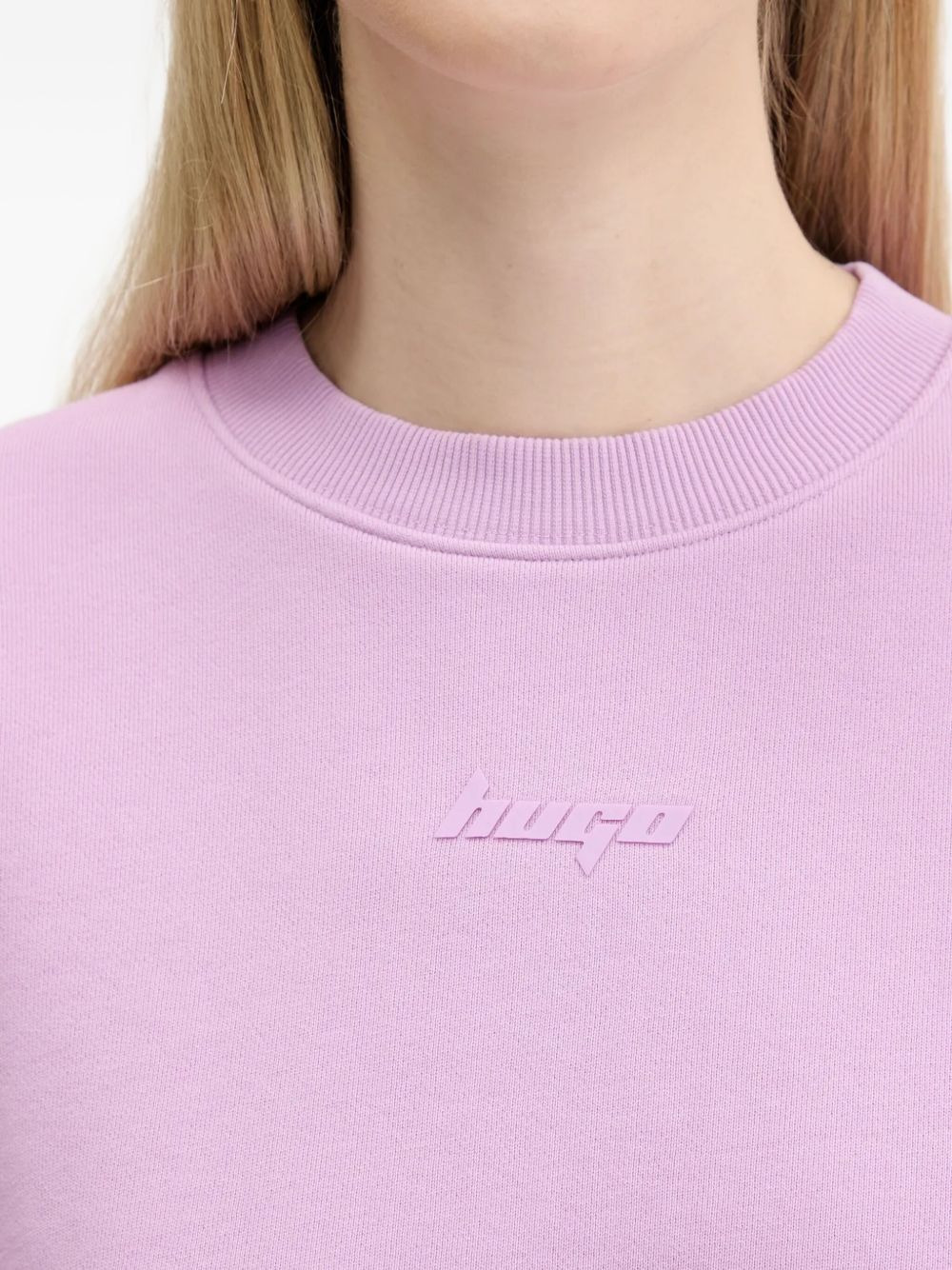 logo-detail cropped sweatshirt - 5