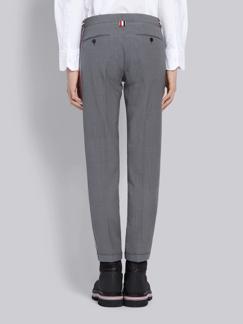 Light Grey Wool Seersucker Low-Rise Trouser 3