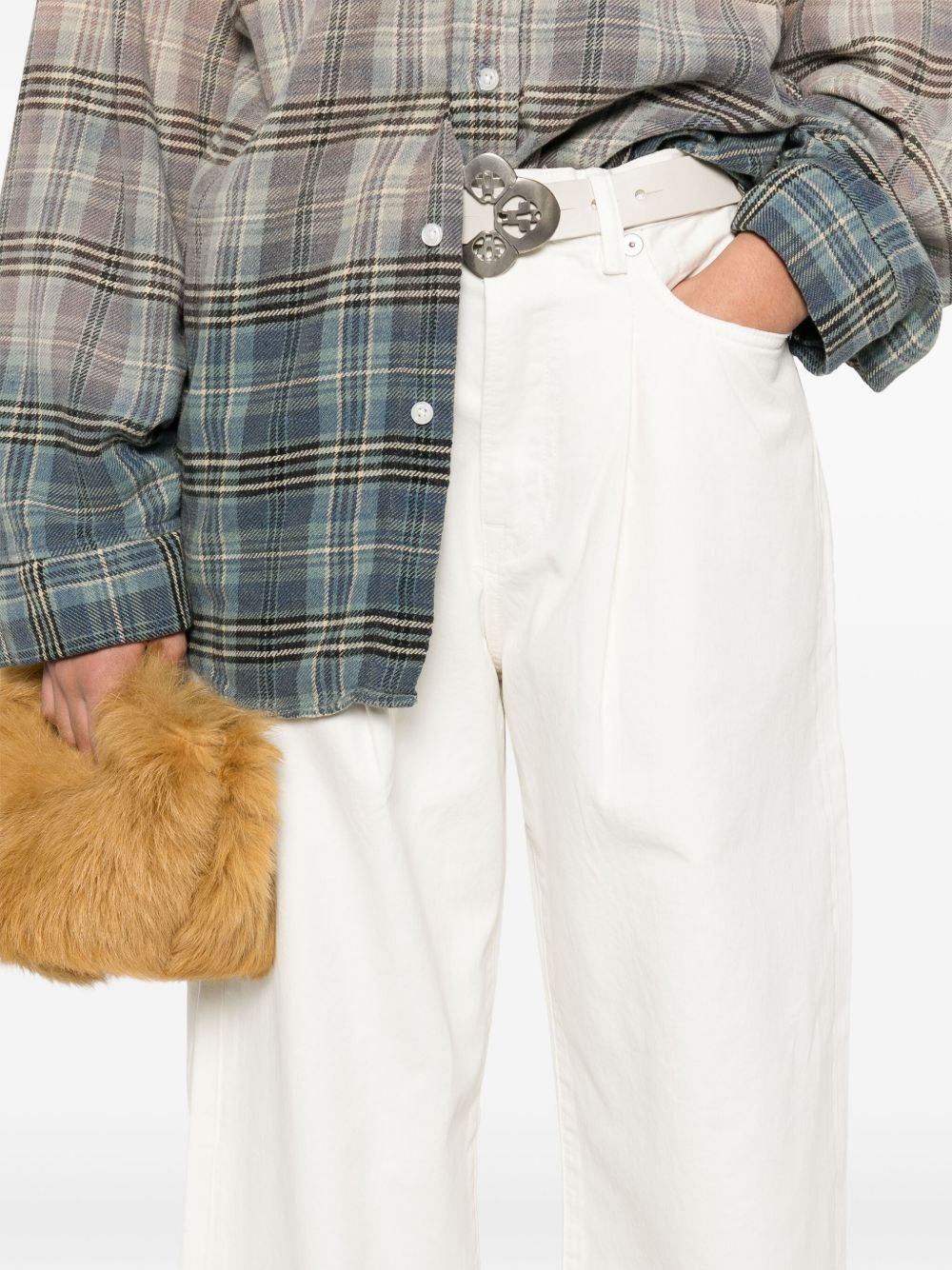 Damon pleated straight-leg jeans - 5
