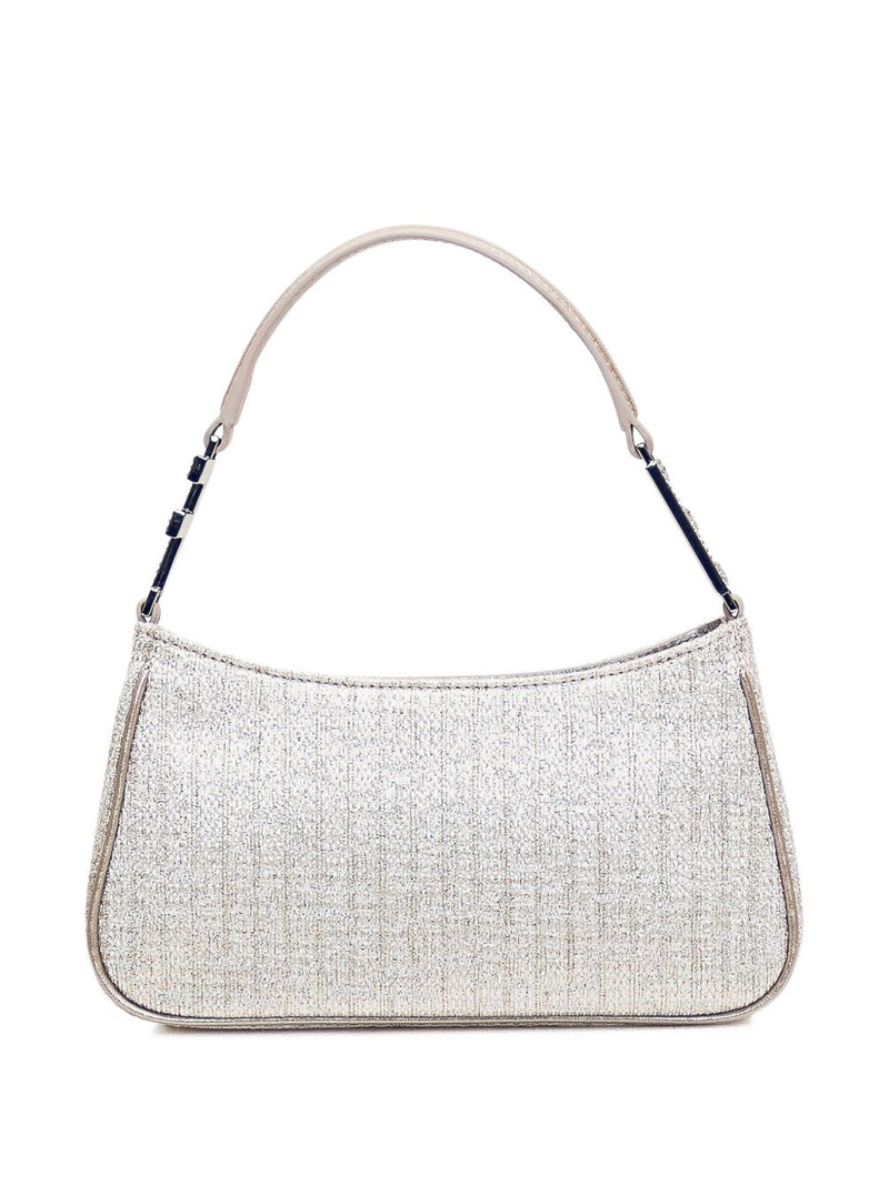 ELISABETTA FRANCHI lurex-detail tweed shoulder bag outlook