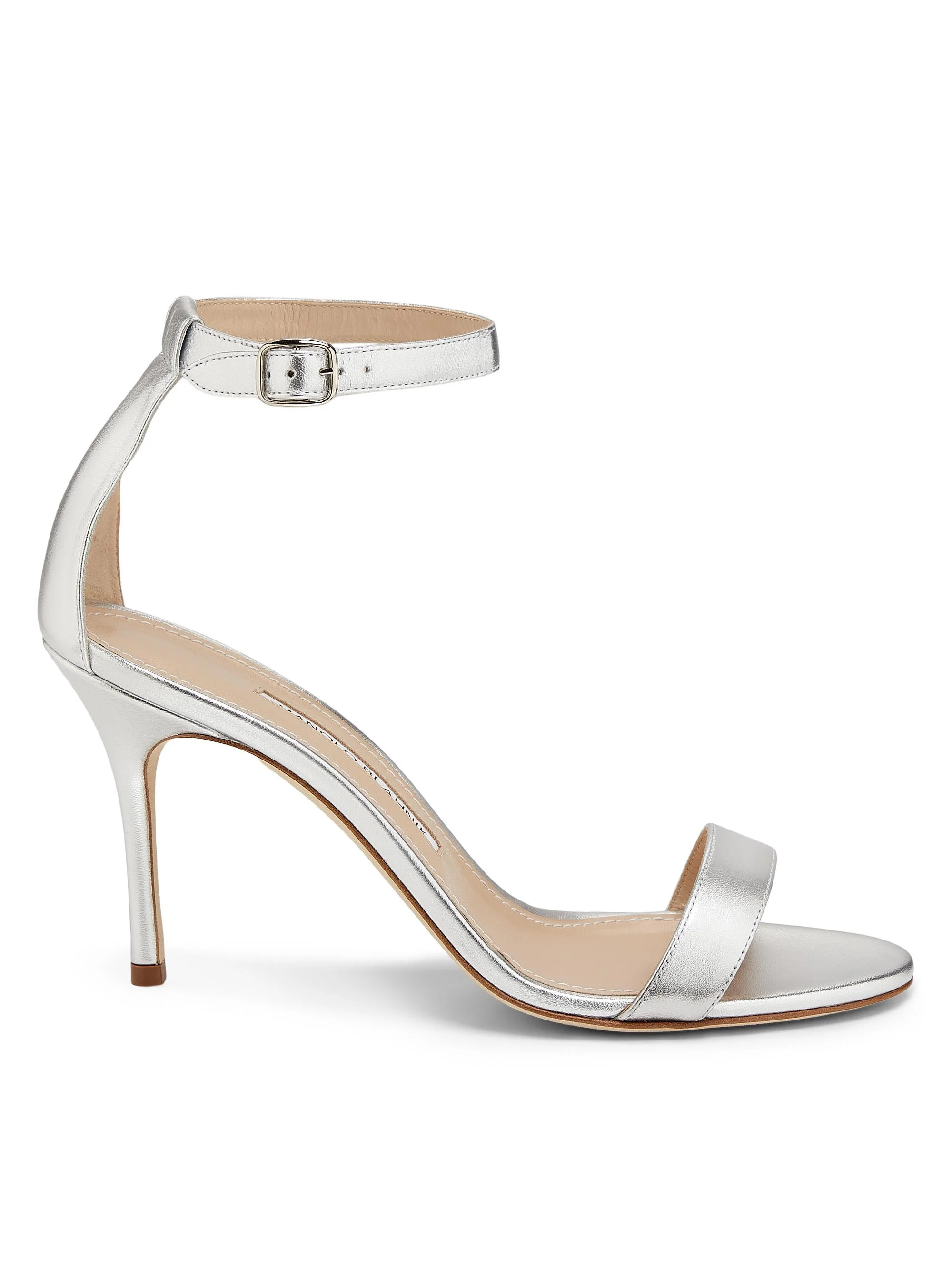 Women's Chaos Metallic Leather Sandals - Silver - 1