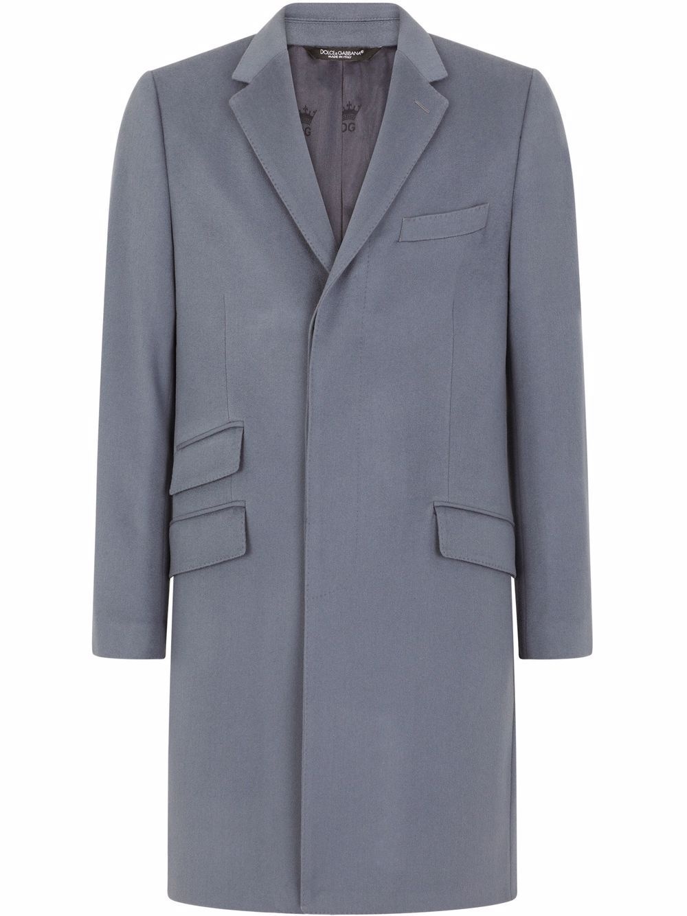 cashmere single-breasted coat - 1