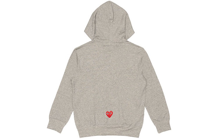 COMME des GARCONS PLAY x CDG Logo Drawstring Hoodie 'Grey' AE-T104-051-1 - 2