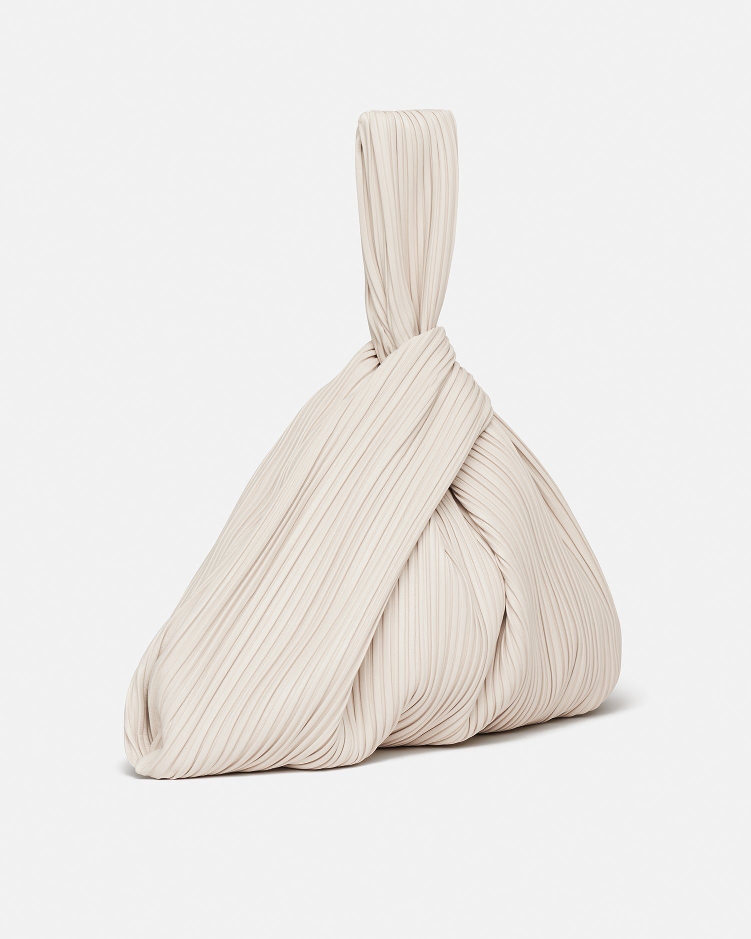 Large Pleated Vegan Leather Clutch - 5