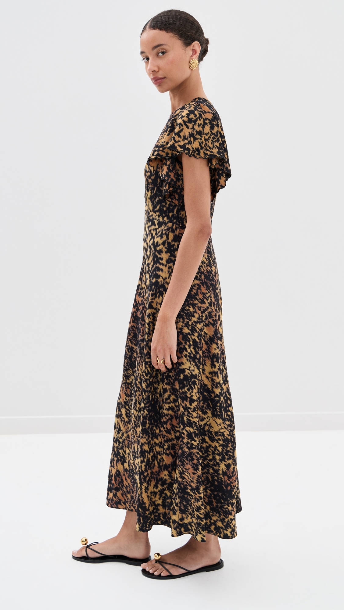 Blithe Flutter Sleeve Midi Dress - 3