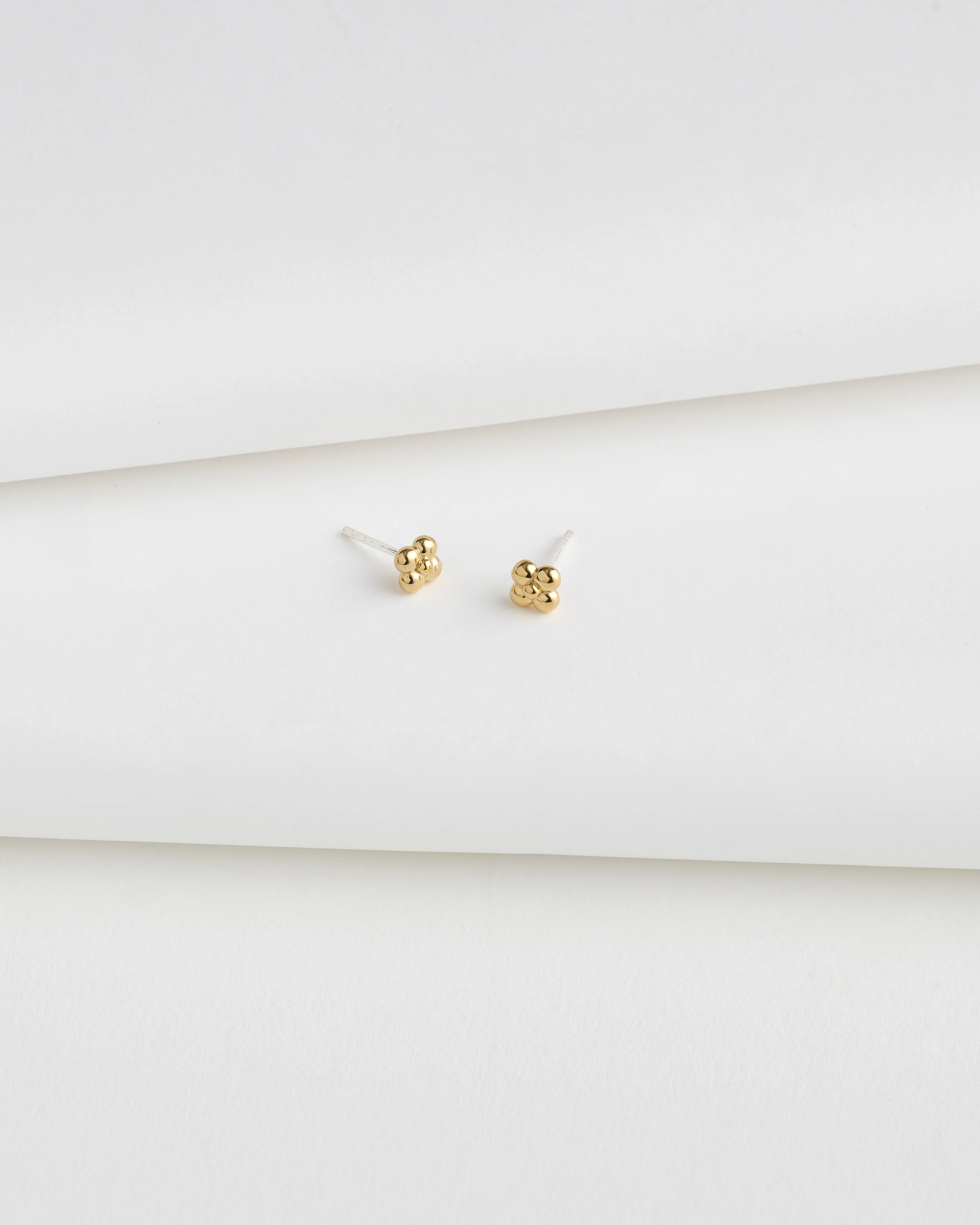 Demi-Fine Mini Dotted Stud Earrings - 1