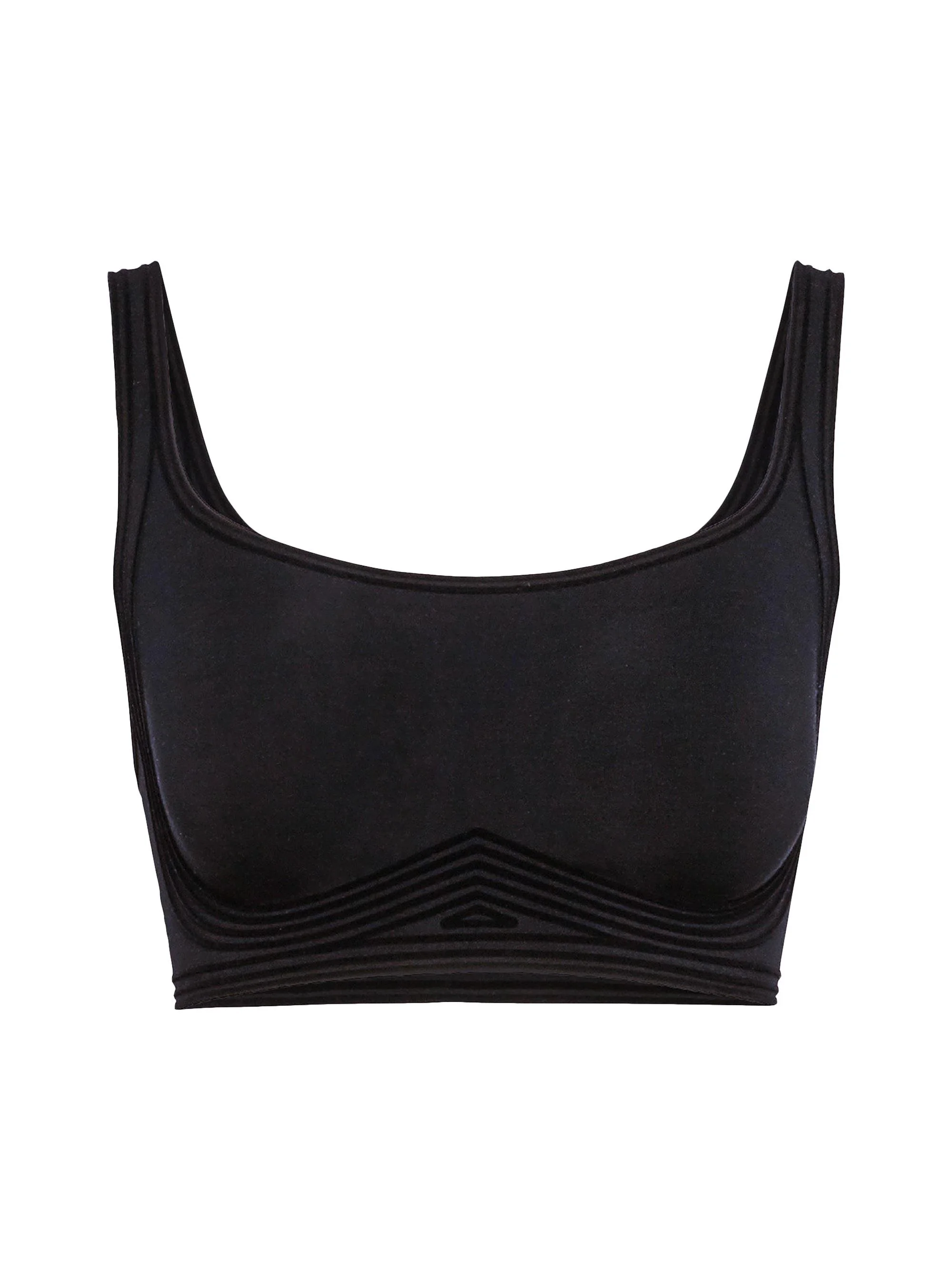 Women's 3W Skin Contouring Cotton Bra - Black - 1