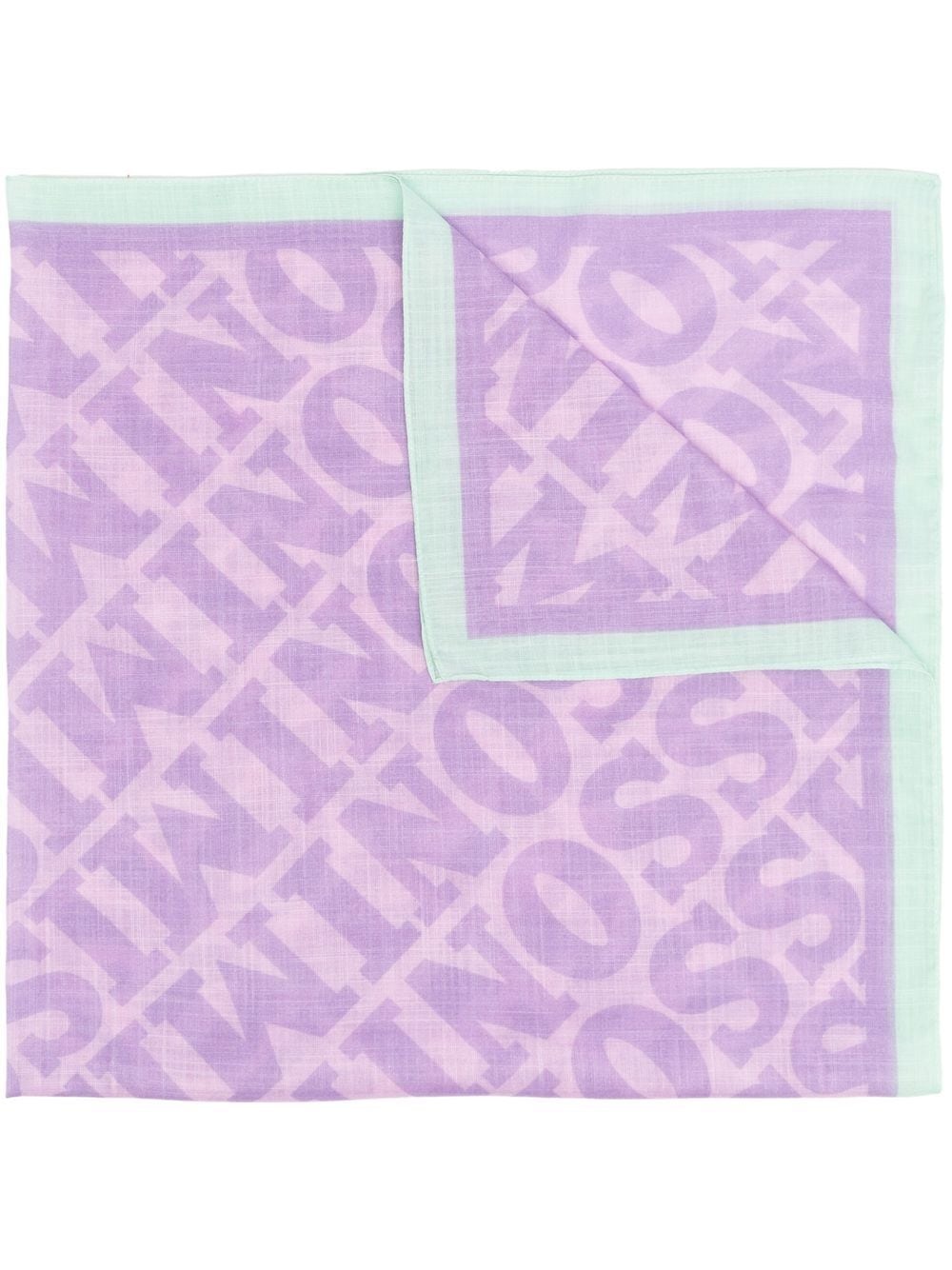 logo-print cotton scarf - 2