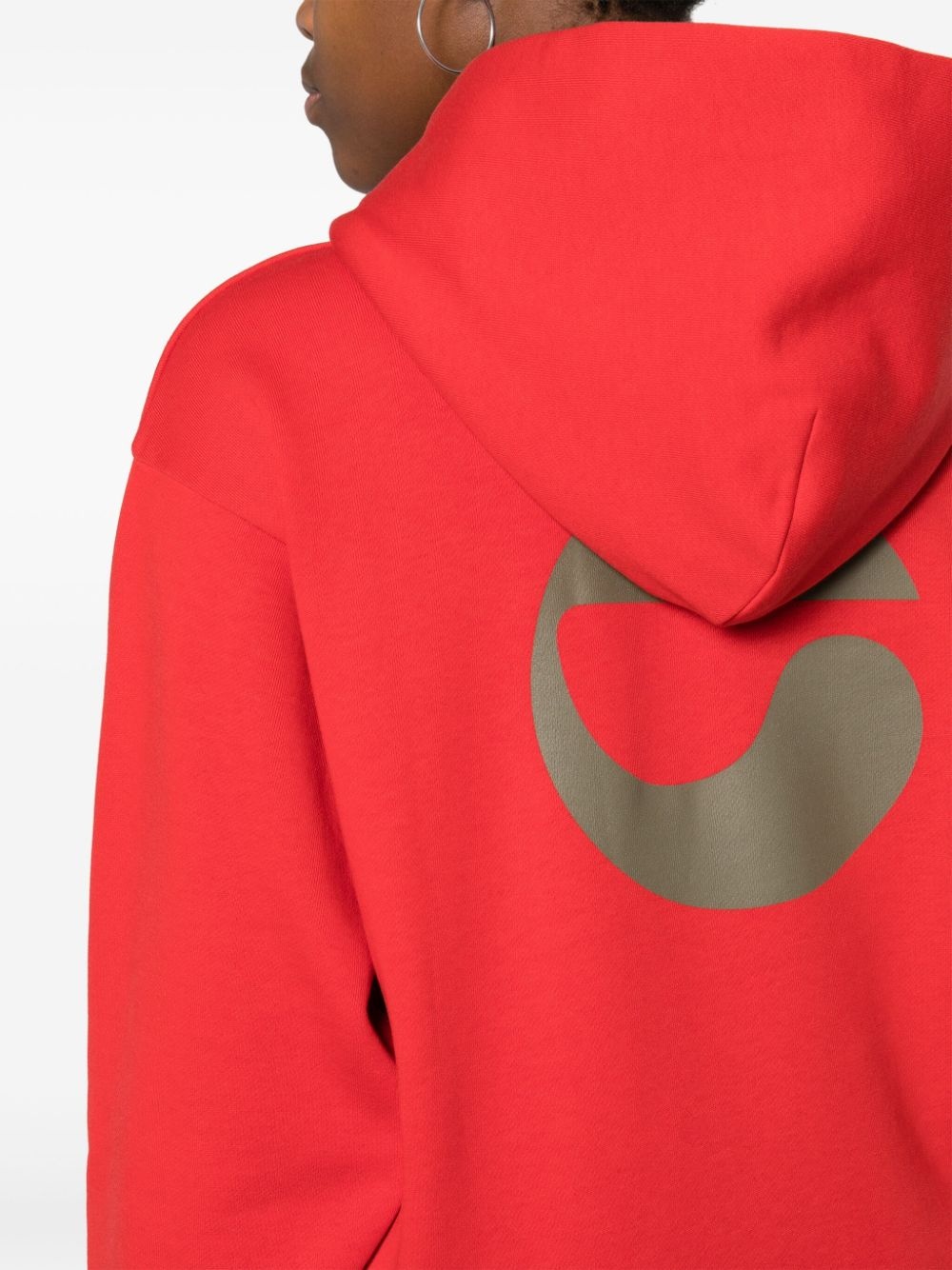 logo-print cotton-blend hoodie - 5
