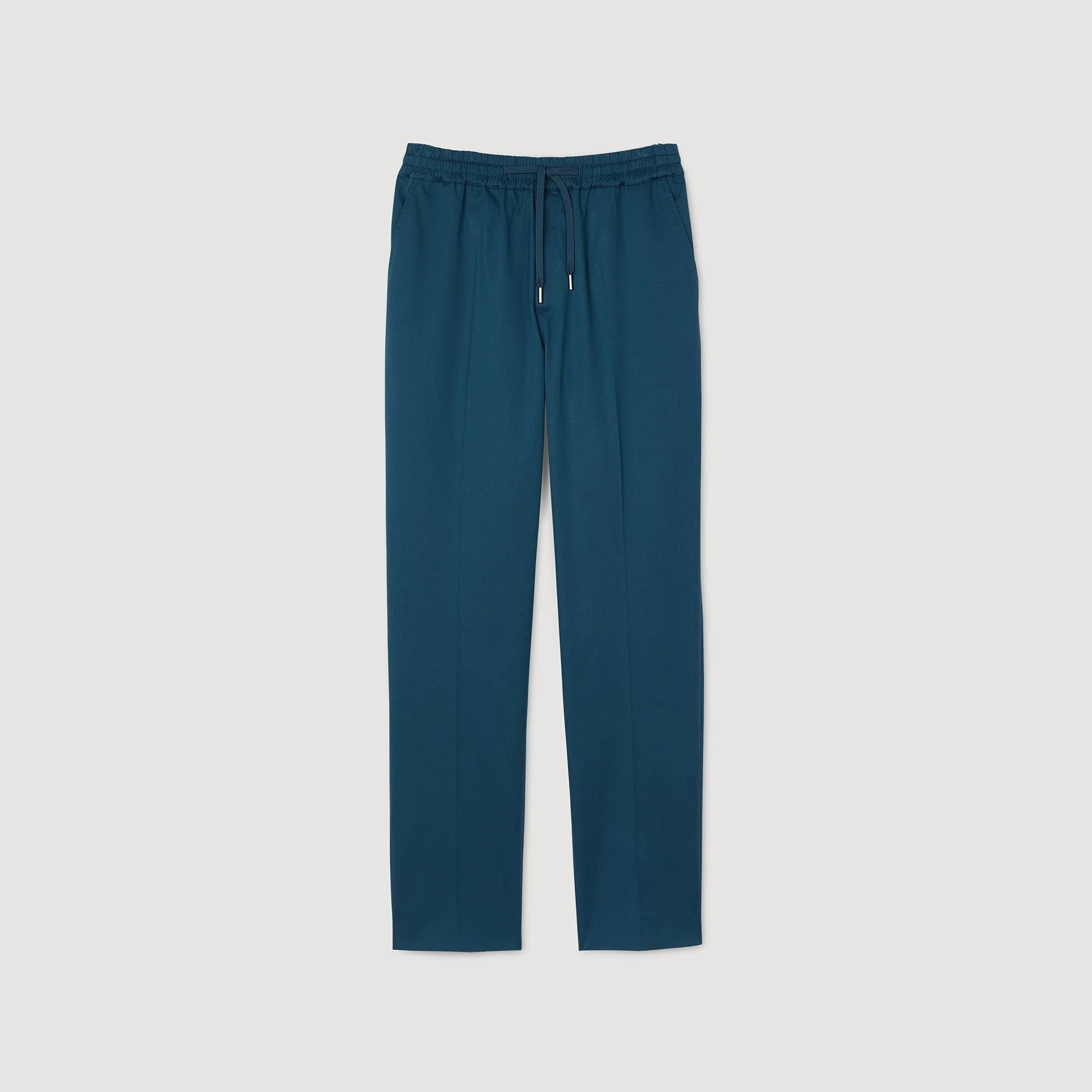 ELASTICATED STRAIGHT-LEG TROUSERS - 1