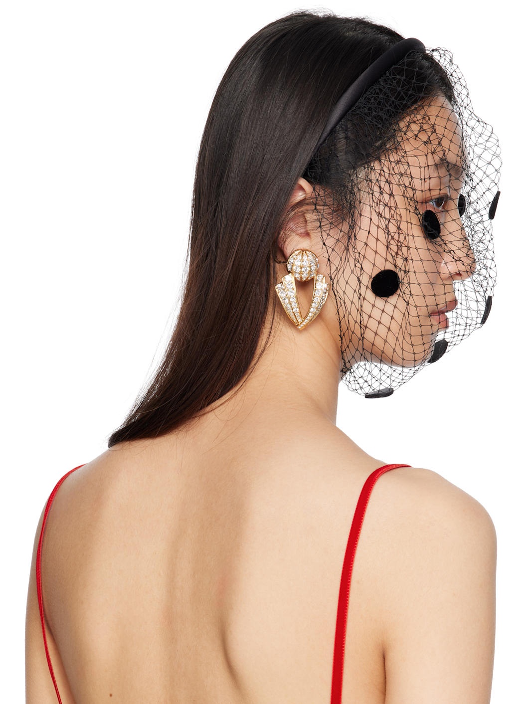 Black Fishnet Headband - 3