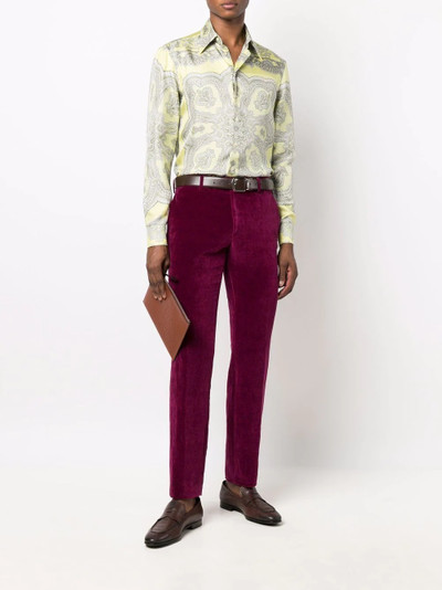 Etro slim-fit velvet trousers outlook