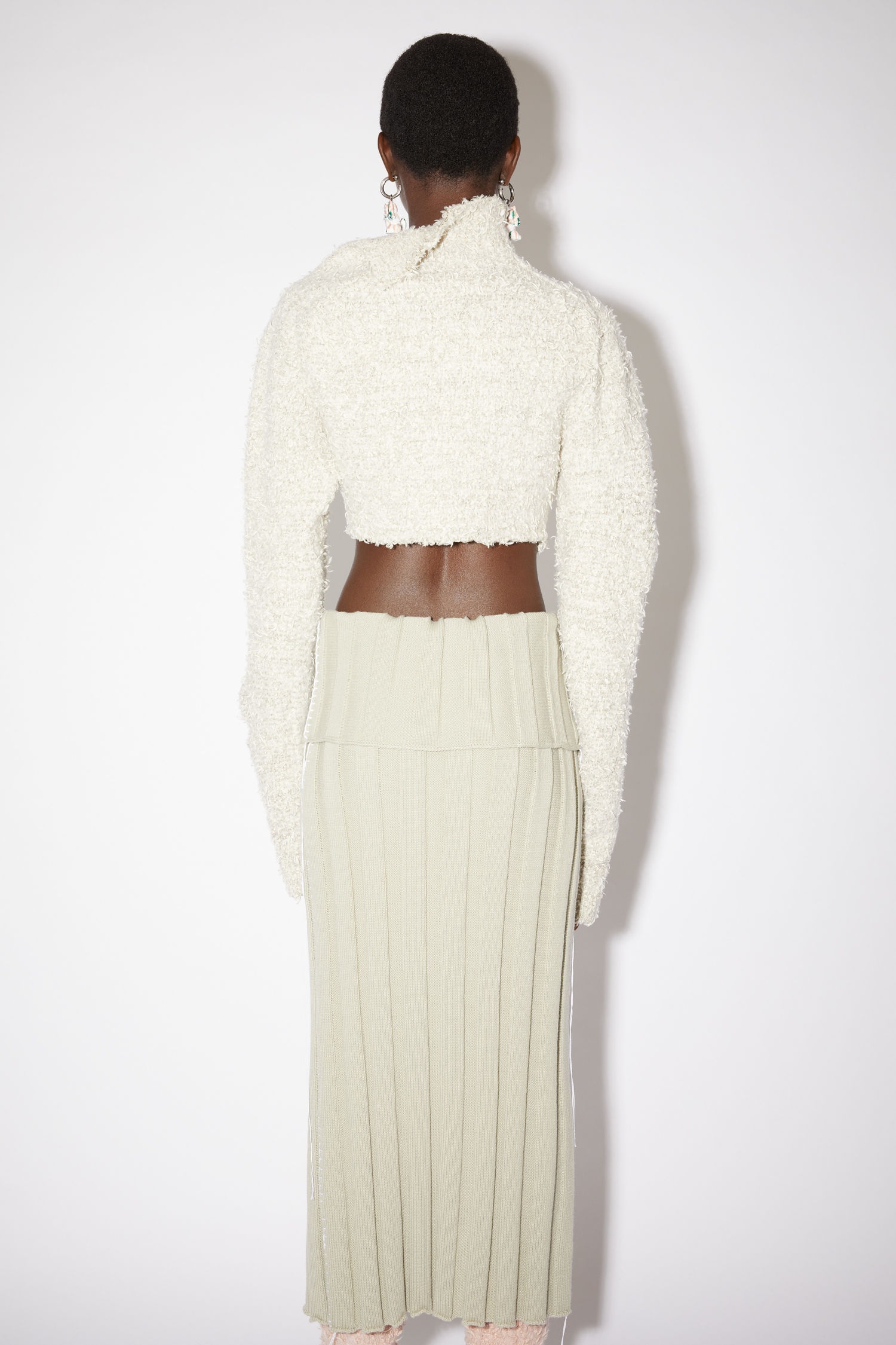 Cropped sweater - Pale grey - 3